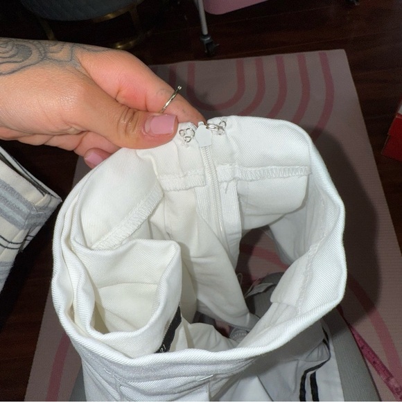 Forever 21 White Skater Skirt with Black Stripes - Picture 10 of 11